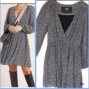 Anthropologie Maeve Dress Size XS Carolyn Faux Wrap Mini Leopard‎ Print Flowy